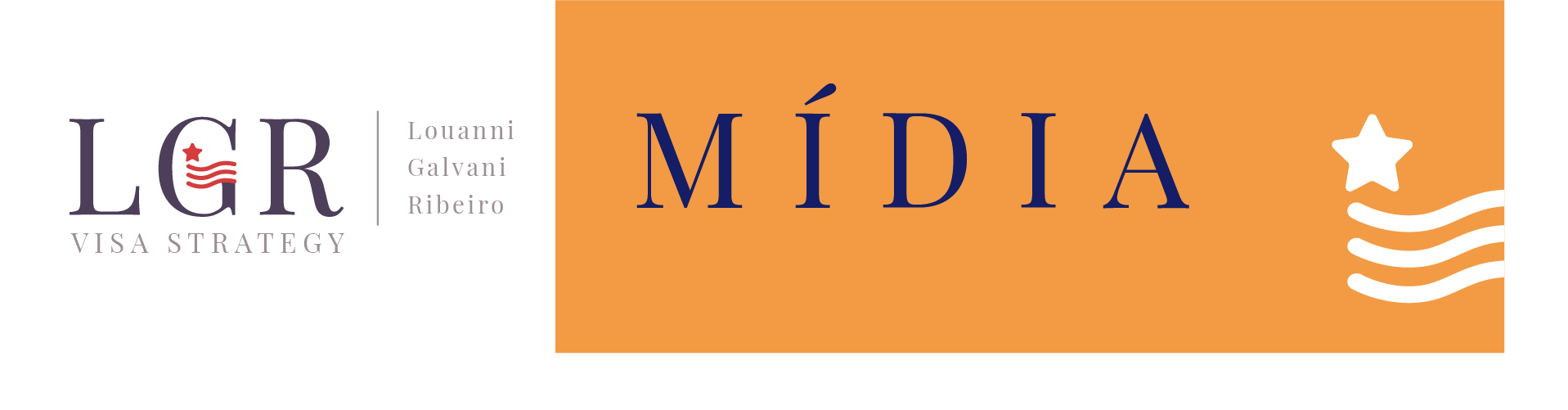 Banner destaque com logotipo LGR Visa Strategy Mídia